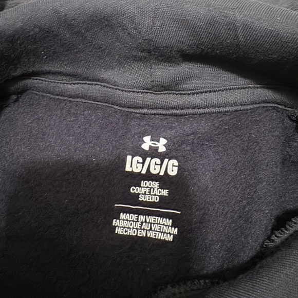 UNDER ARMOUR Black/White Casual Drawstring Hoodie | Men’s Size XL - Picture 4 of 4